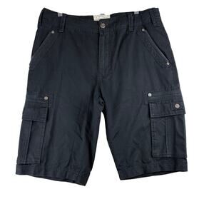 Xios Cargo Shorts Men's 34 Black Y2K Utility Street wear Gunge Goth 100% Cotton